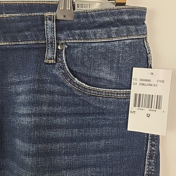 KUT from the Kloth Women's Gidget Fray Short Denim Shorts Stimulating W/D Sz 12 - Picture 2 of 6